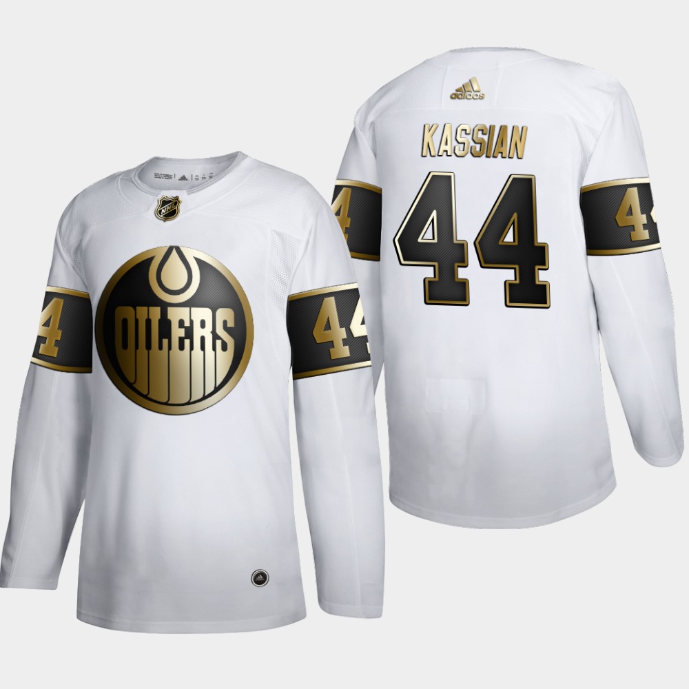 Edmonton Oilers 44 Zack Kassian Men Adidas White Golden Edition Limited Stitched NHL Jersey